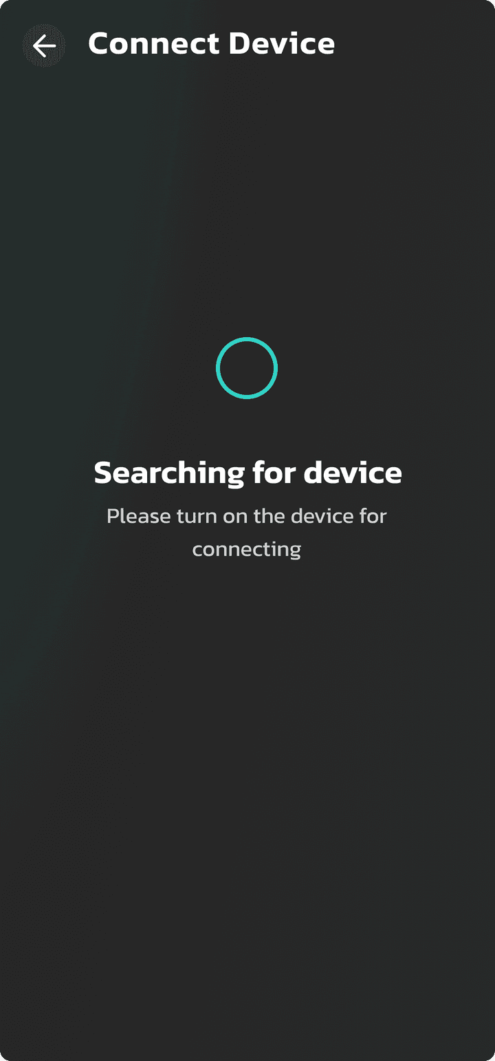 Connect device screen