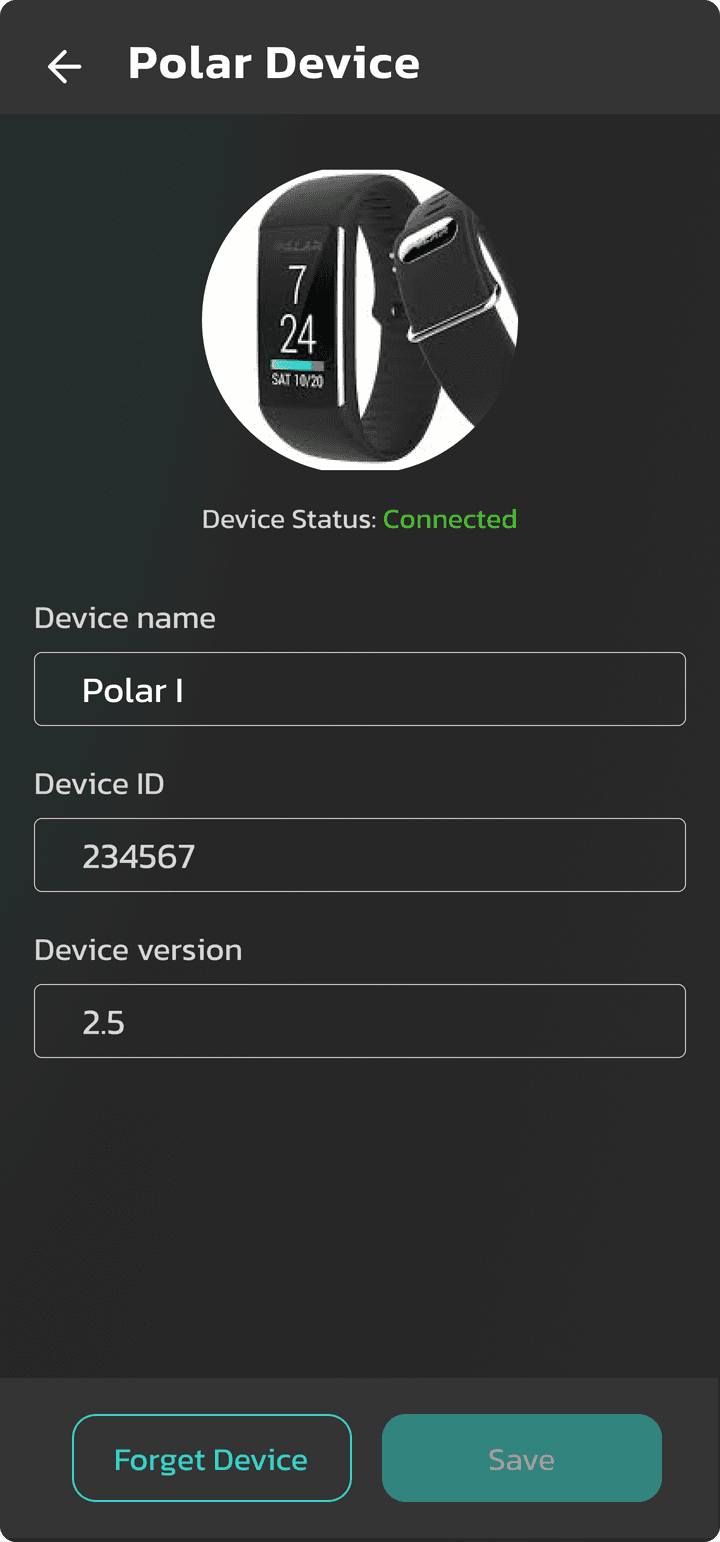 Polar device screen